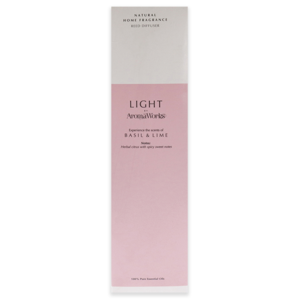 Light Reed Diffuser-Basil and Lime-Aromaworks for Unisex-3.4 oz Reed Diffusers - Picture 5 of 6